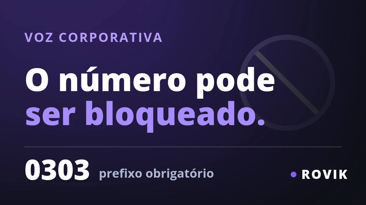 O número da sua empresa pode ser bloqueado