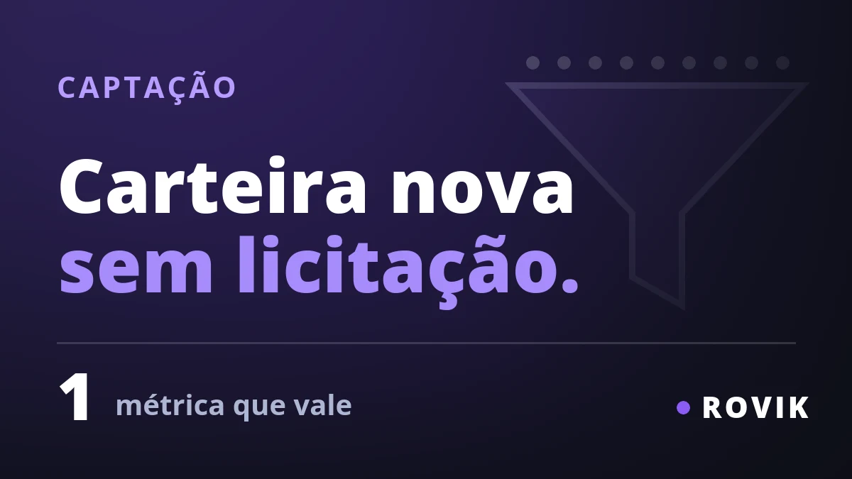 Captar carteira nova sem depender de licitação