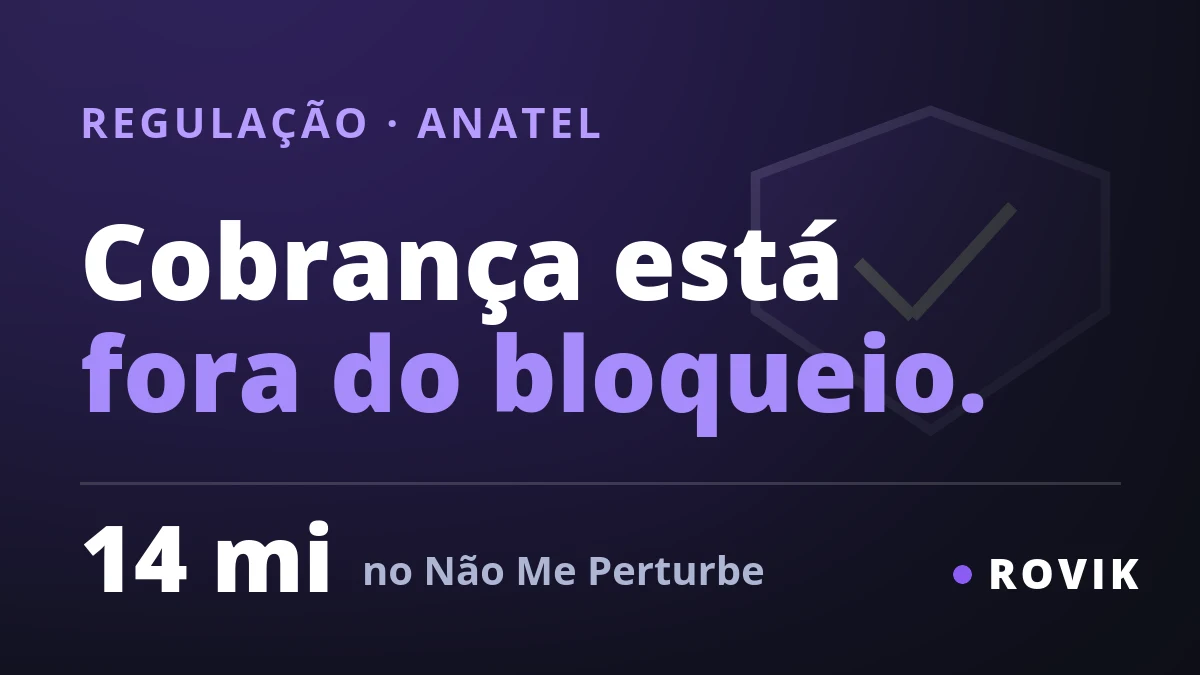 Cobrança está fora do Não Me Perturbe